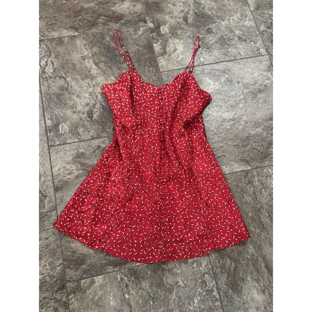 RARE Vintage Victoria's Secret 80's Jacquard Jinx Scalloped Dress Women's size S